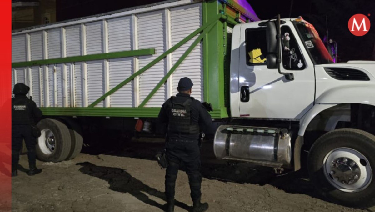 La movilización inició tras una denuncia en emergencias al perderse la geolocalización del camión International. | Especial