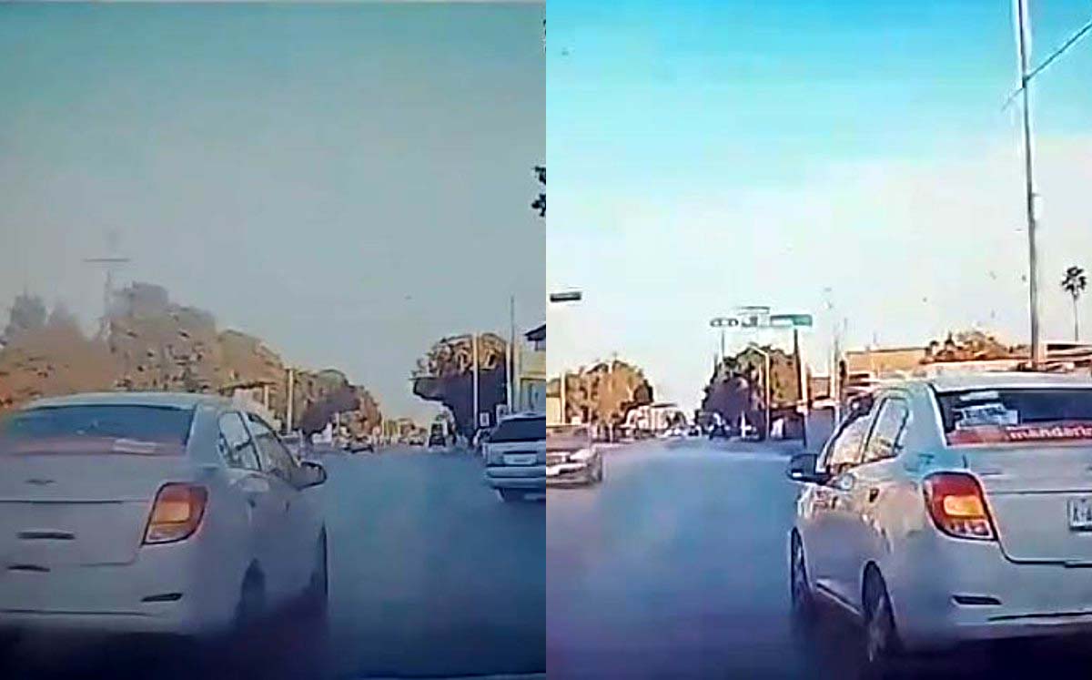 Taxista le cierra el paso a conductora en Torreón. l Especial