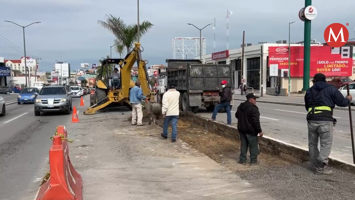 Empiezan obras para agilizar circulación en Avenida Hidalgo de Tampico. (Yazmín Sánchez)