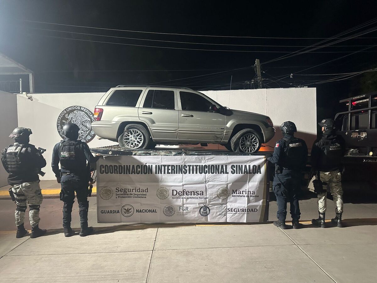 La Jeep blindada fue localizada en Culiacán, Sinaloa. | Especial