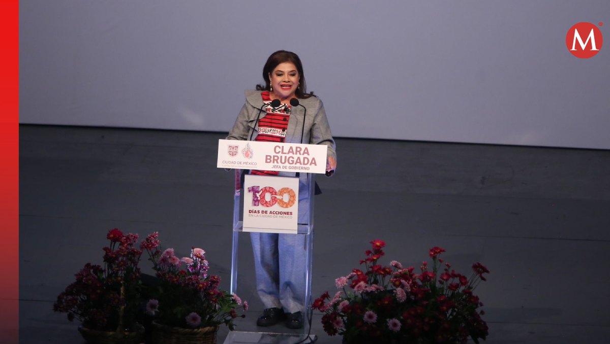 Clara Brugada presenta las acciones de sus 100 días de gobierno en la CdMx. Foto: (Ariana Pérez)