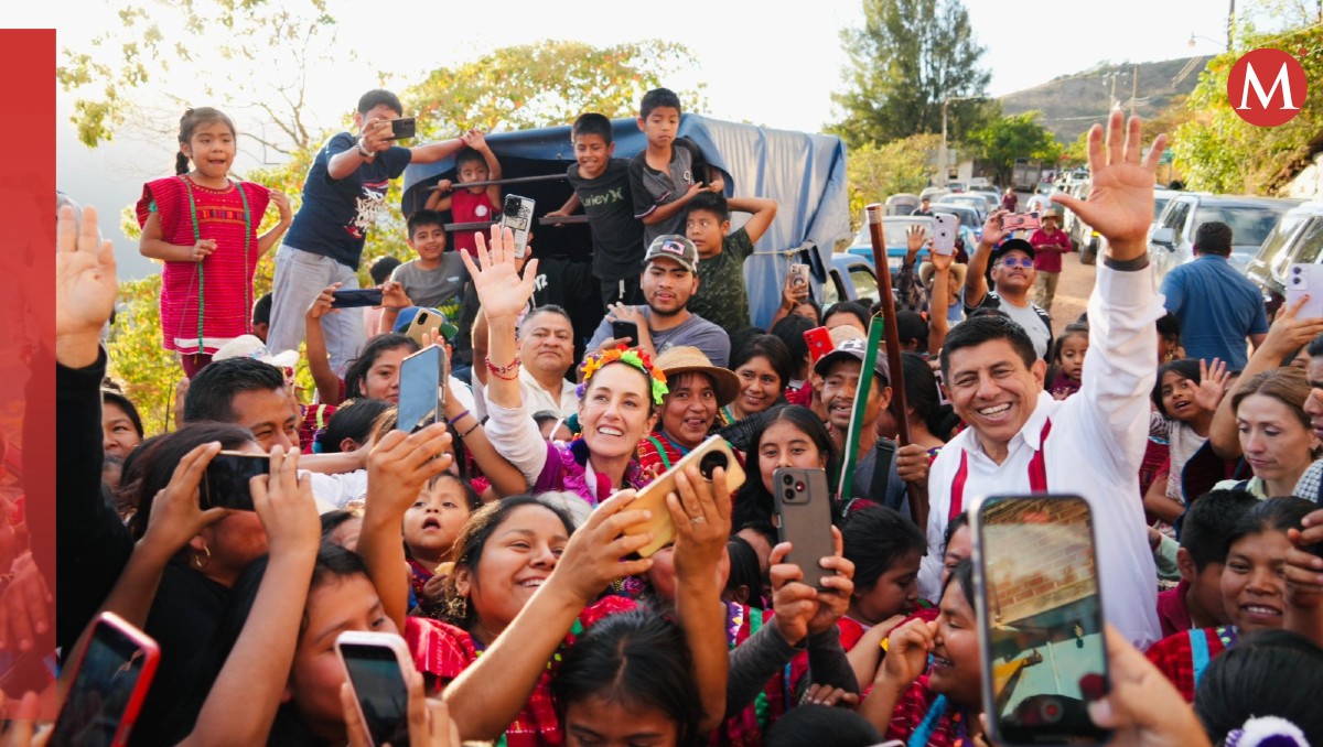 Claudia Sheinbaum y Salomón Jara recorrieron poblados de Oaxaca. (Foto: Especial)