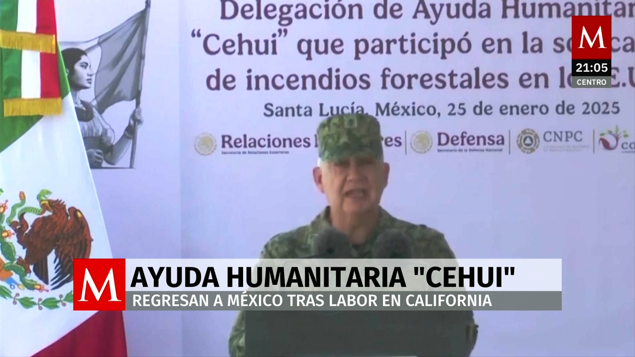 Regresan a México militares y brigadistas que combatieron incendios en California