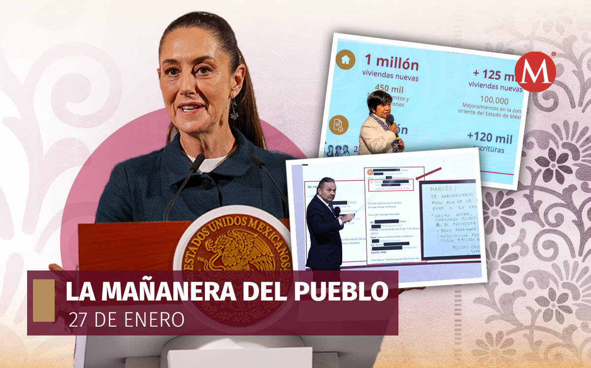 La presidenta Claudia Sheinbaum en La Mañanera del Pueblo desde Palacio Nacional. | Cuartoscuro