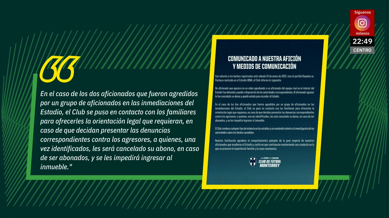 Rayados condena agresión a padre e hijo y ofrece apoyo legal