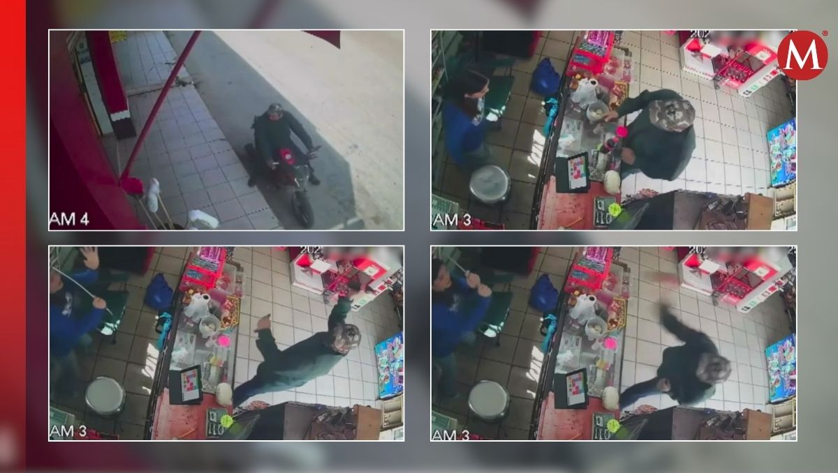 La joven se defendió del asaltante con un tubo metálico. (Cortesía)