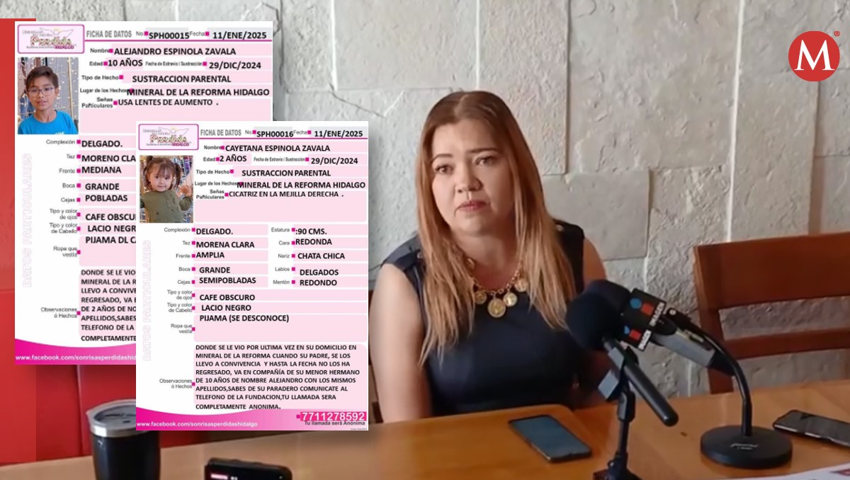 Lizania Zavala, madre de los menores durante conferencia de prensa