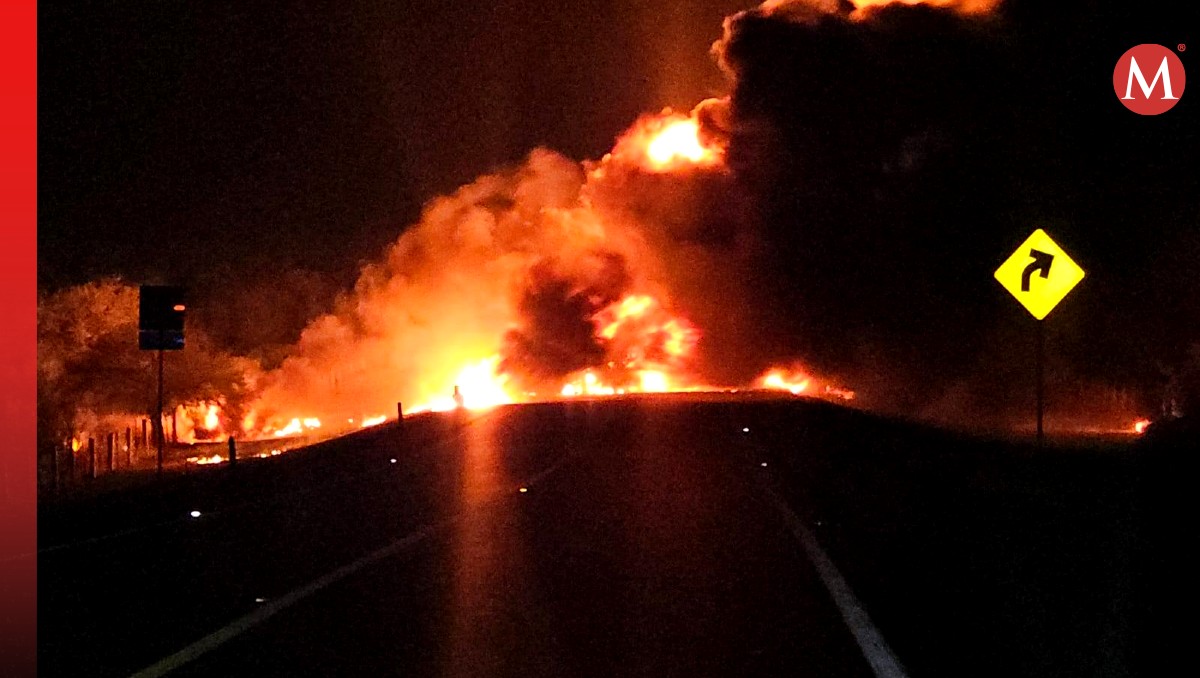 Se incendia pipa en carretera Victoria-Tampico