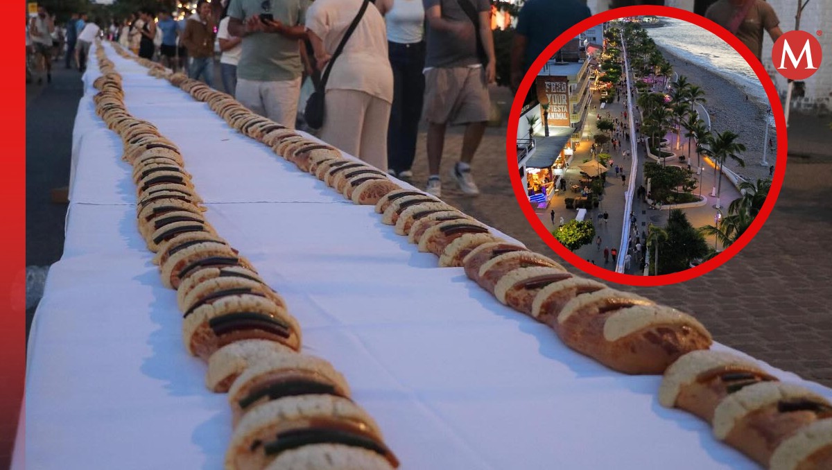 La mega rosca de reyes tenía una longitud de un kilómetro. (Especial)