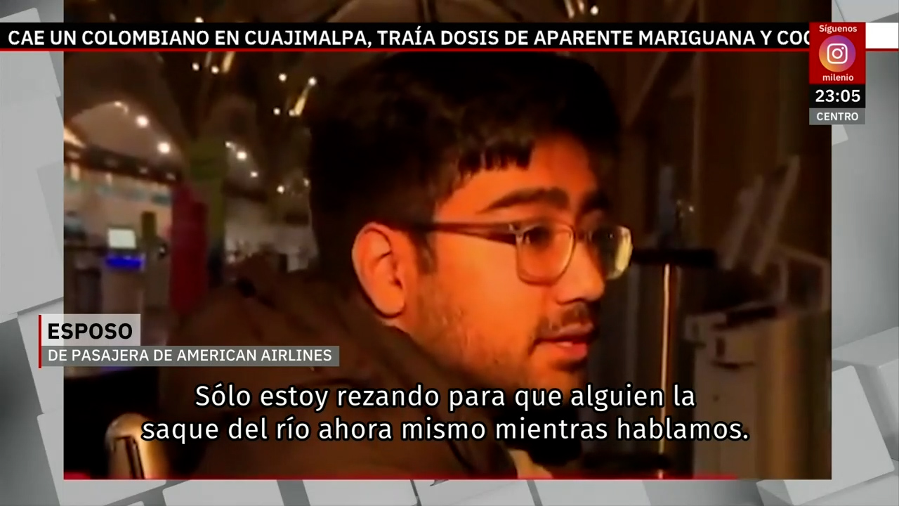 Vidas en juego tras accidente aéreo cerca de la Casa Blanca, hombre espera noticias de su esposa