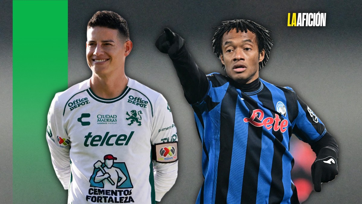 Juan Guillermo Cuadrado levanta la mano para llegar a la Liga MX con James Rodríguez (Imago7 / Reuters)