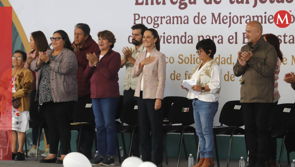 Sheinbaum y Delfina Gómez impulsan mejoras de vivienda con apoyos de 40 mil pesos en Edomex. | Foto: Juan Camacho