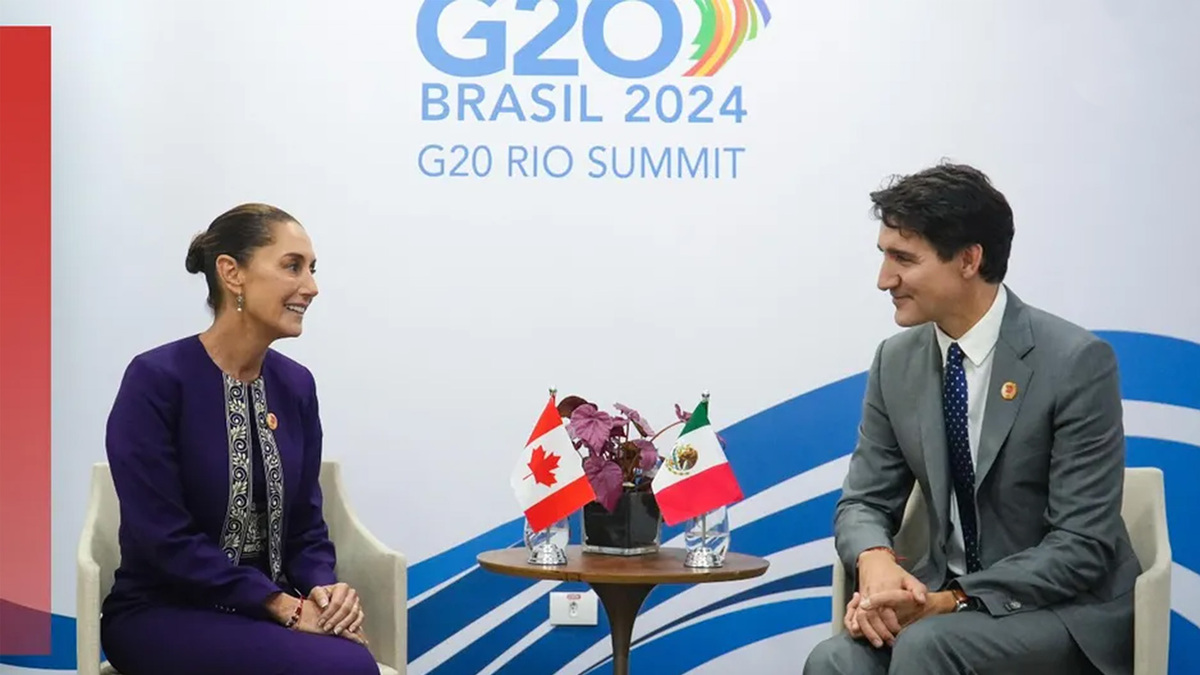 Sheinbaum y Trudeau dialogan sobre aranceles impuestos por Donald Trump