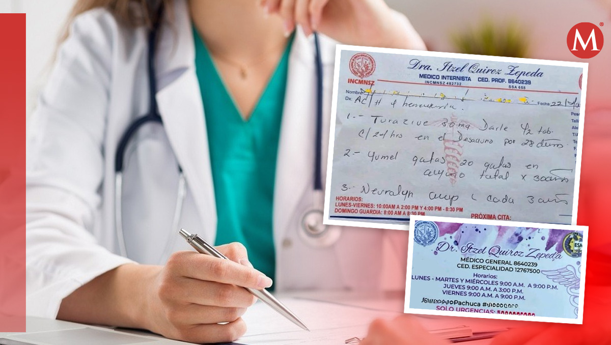 Recetas expedidas con los datos de la médica Itzel Quiroz sin su autorización