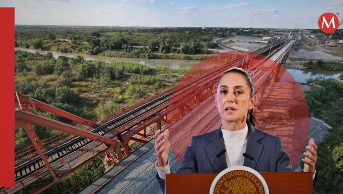 Claudia Sheinbaum señaló que la inauguración del puente ferroviario es un símbolo económico. (Especial)