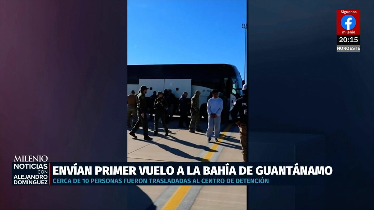 Trump envía primer vuelo a cárcel de Guantánamo en Cuba