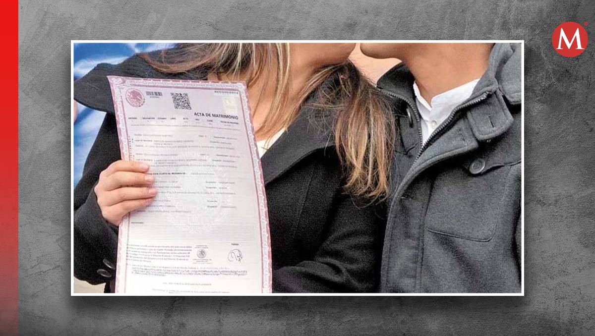 Acta de matrimonio en Coahuila. l Milenio Diseño