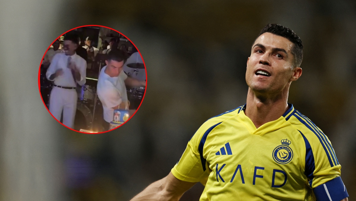 Cristiano Ronaldo celebra su cumpleaños 40 con música de Rauw Alejandro (Reuters/Captura de pantalla)