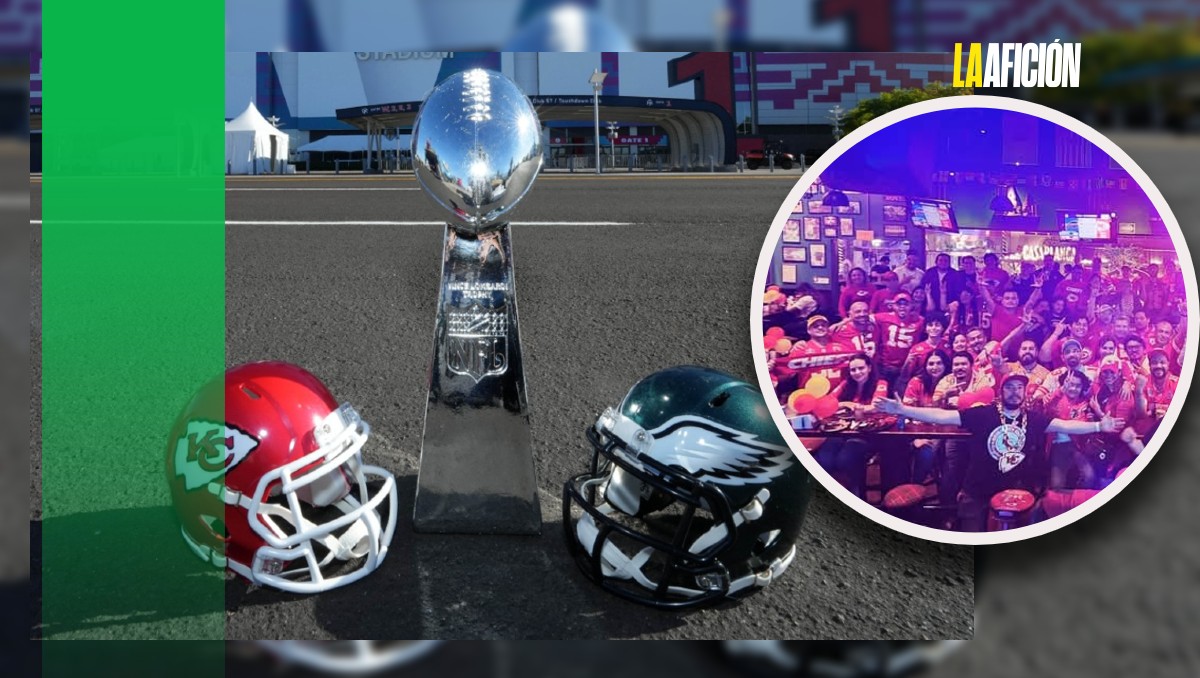 Fans tapatíos de Eagles y Chiefs alistan convivencias por el Super Bowl (Fotos: Reuters y Alberto Ávalos | Diseño: Milenio)
