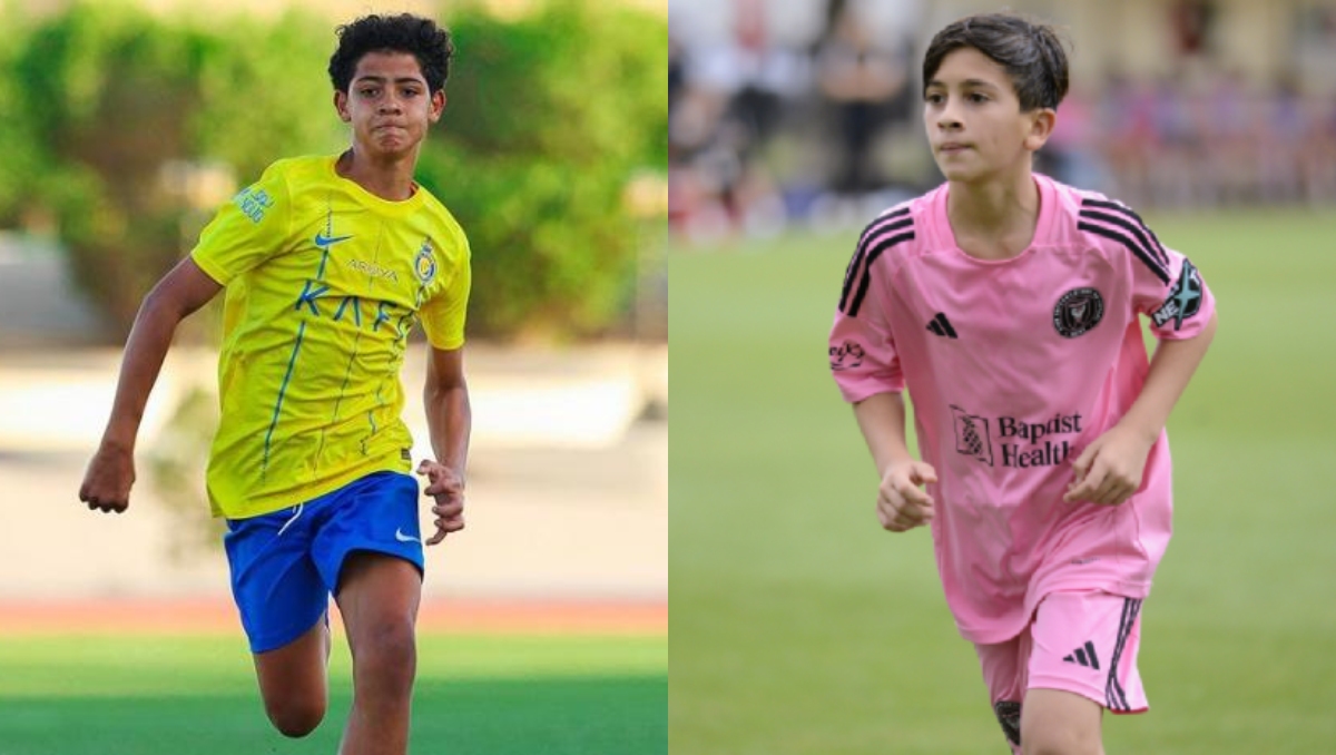 ¡Los herederos! Cristiano Jr. y Thiago Messi impresionan con sus actuaciones (Instagram @Alnassr / Reuters)