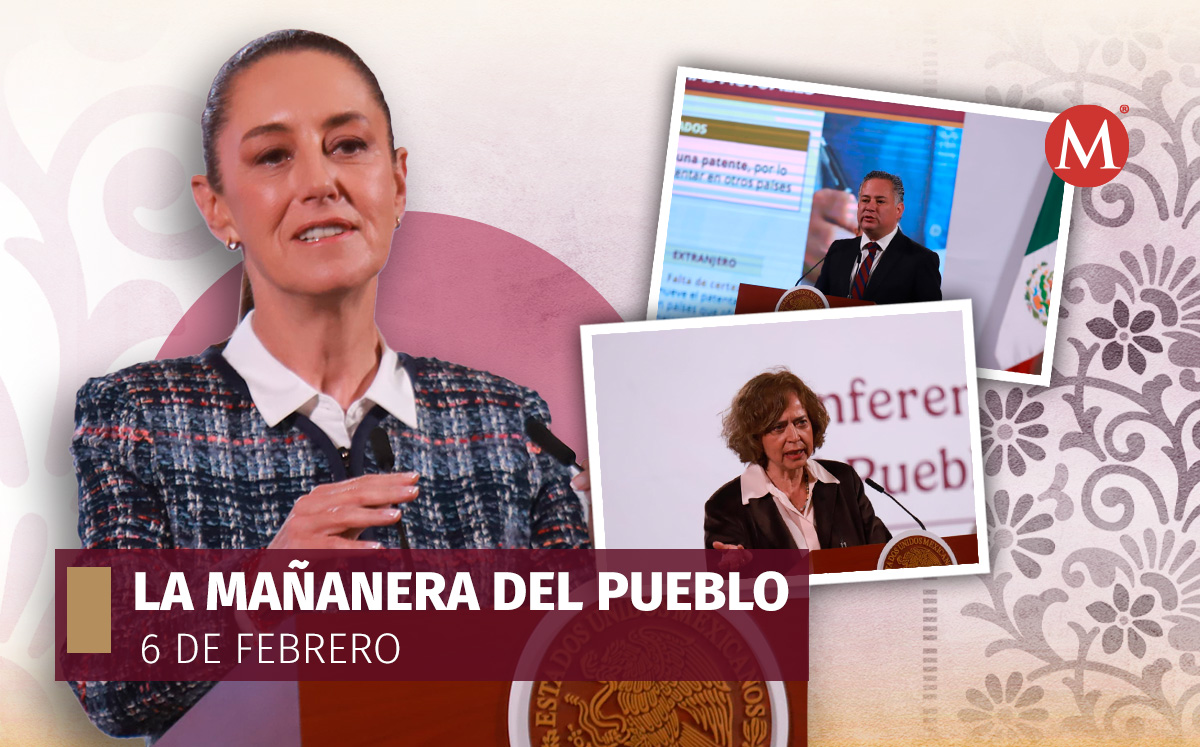 La presidenta Claudia Sheinbaum en La Mañanera del Pueblo desde Palacio Nacional. | Juan Carlos Bautista