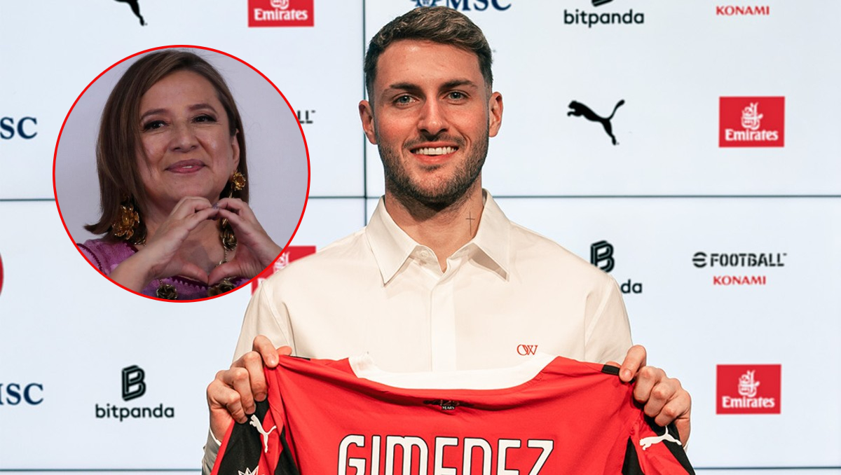 Xóchitl Gálvez se deshace en elogios para Santi Gimenez y lanza mensaje al América (X @acmilan / Reuters)