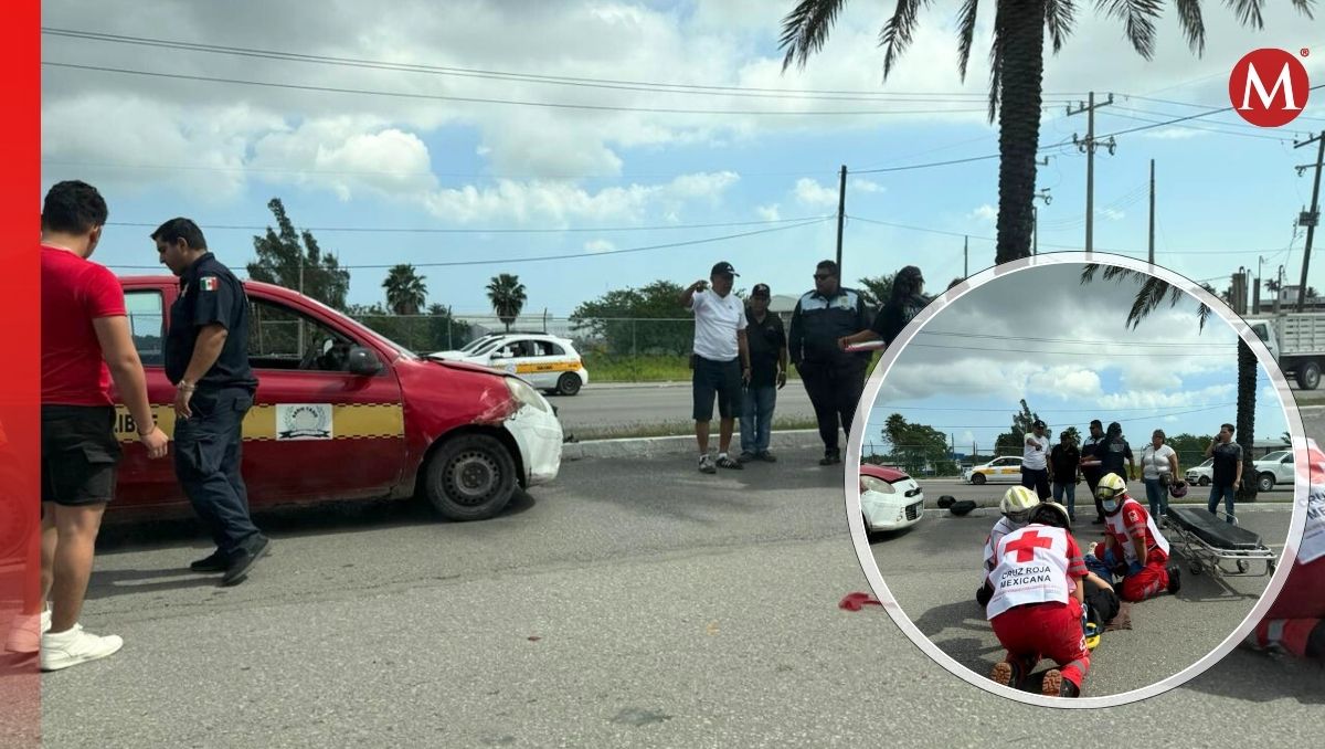 La mujer lesionada fue atendida por paramédicos de la Cruz Roja. (Edith Álvarez)