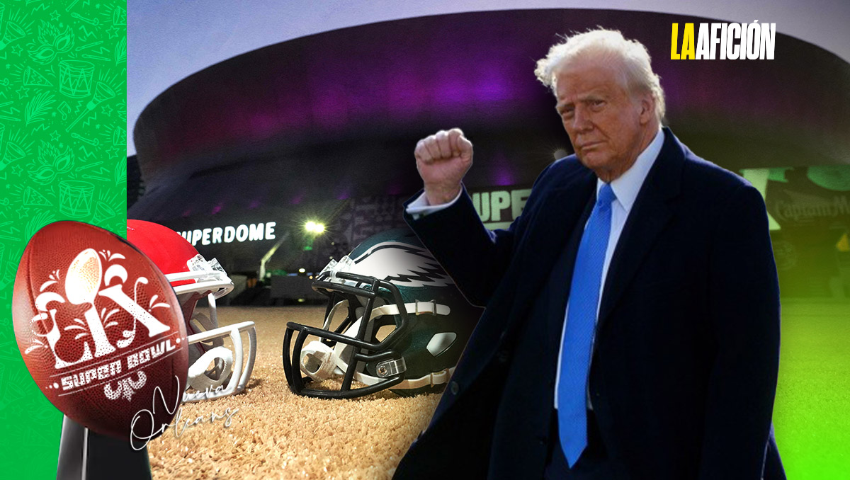 El presidente de Estados Unidos llegó al Super Bowl 2025. | Diseño: Samantha Martz