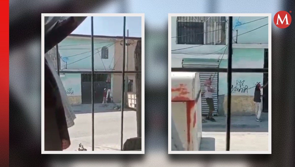 En el video se puede apreciar a los tres hombres estirando el cableado / Especial