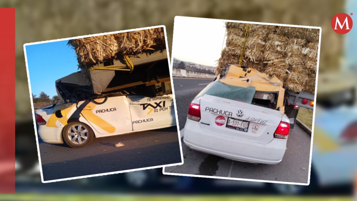 Taxi impactó contra un camión de carga a la altura de la comunidad El Susto