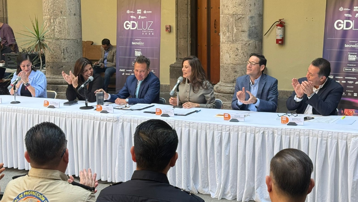 Autoridades y organizadores presentaron el festival GDLuz 2025 de Guadalajara (Foto: Pablo Núñez)