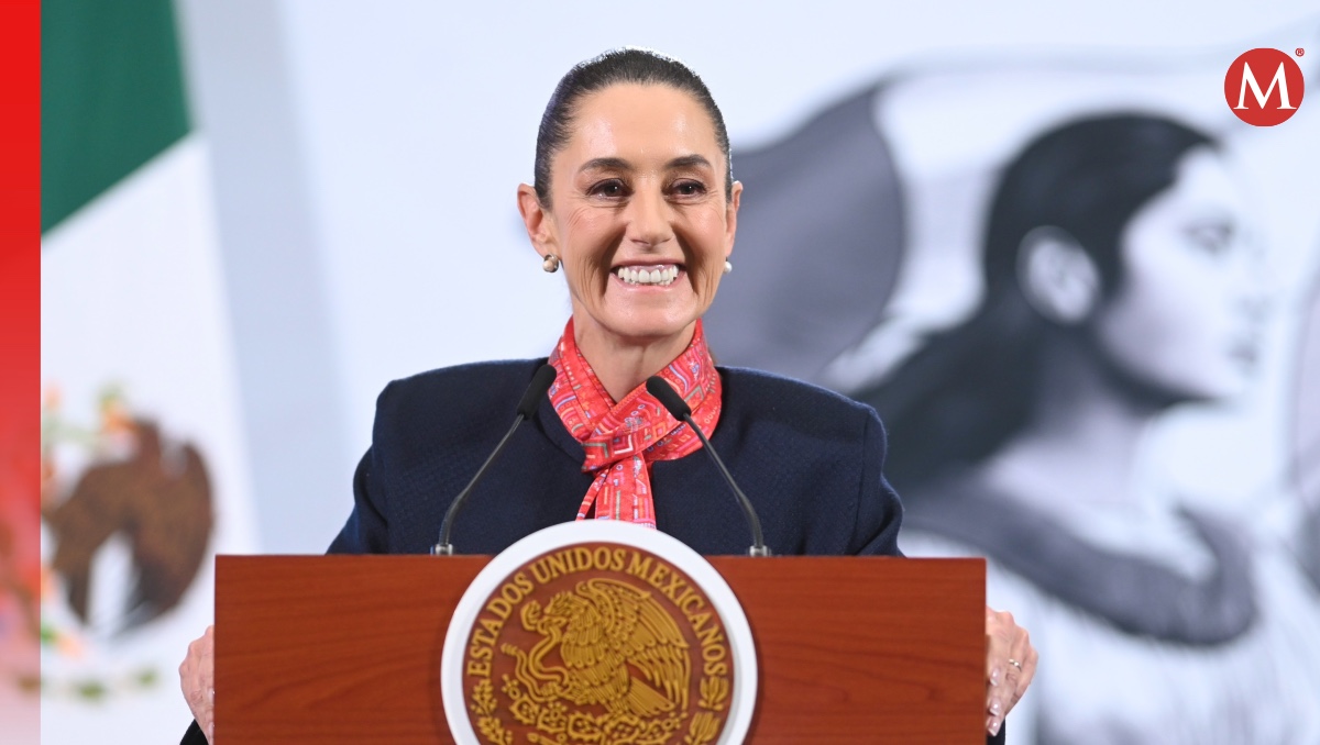 La mandataria en su conferencia de prensa mañanera de hoy en Palacio Nacional. | Cortesía