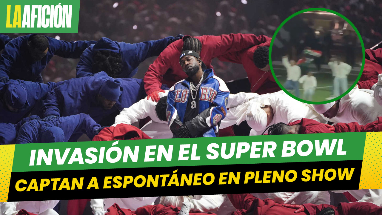 Persona ‘invade’ el show del medio tiempo de Kendrick Lamar y ondea bandera de Palestina