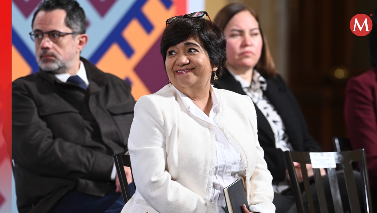 La titular de la Sedatu, Edna Vega, durante la conferencia mañanera de hoy. | Cortesía