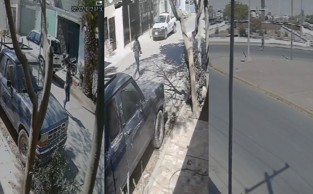 La mujer fue captado corriendo por alrededor de la rotonda del Papa. l Especial