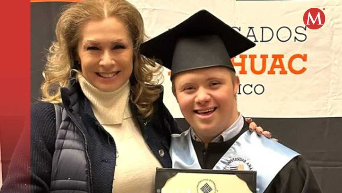 Leticia Calderón y su hijo