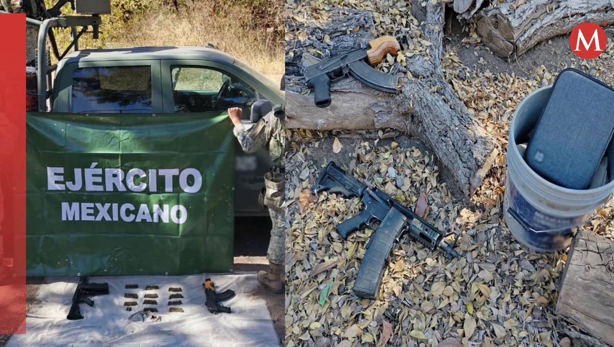 Aspectos de armamento asegurado en zonas de la frontera norte. (Especial)