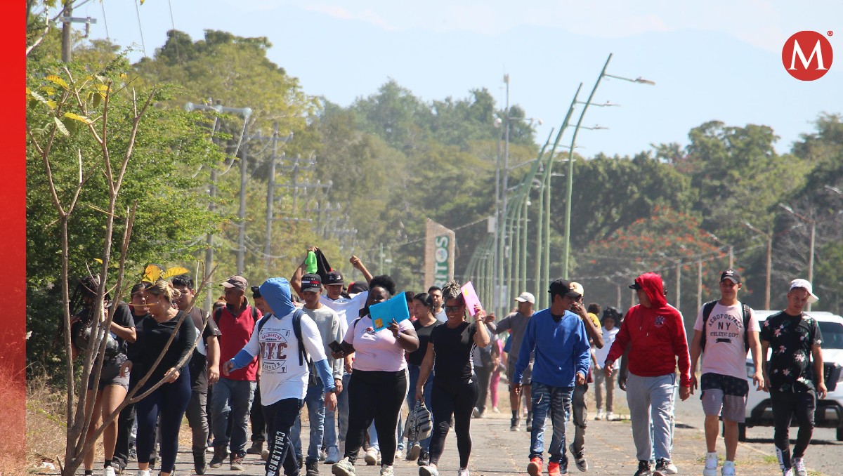 Caravana de migrantes frontera sur México. (Foto: EFE)