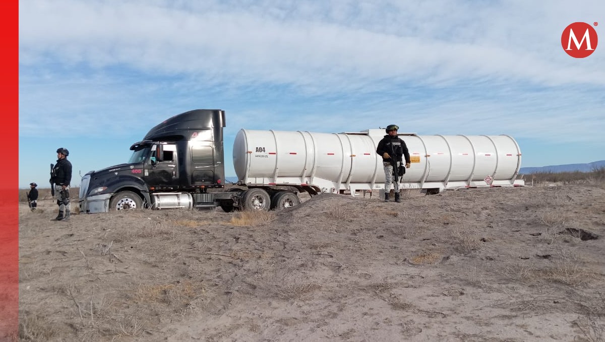 Elementos de la Guardia Nacional resguardaron la pipa con combustible (Especial)