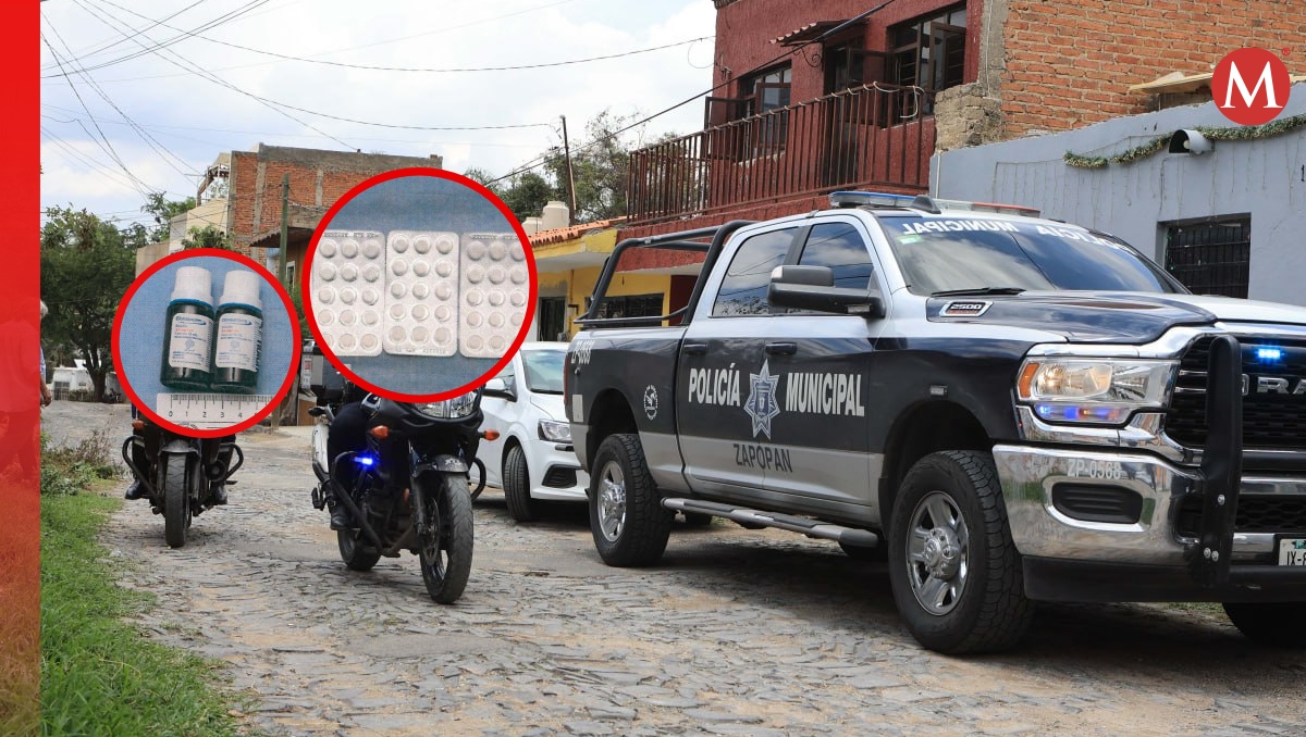 Con más de 300 pastillas de clonazepam y frascos del medicamento en líquido fue detenido un hombre (Foto: Especial)