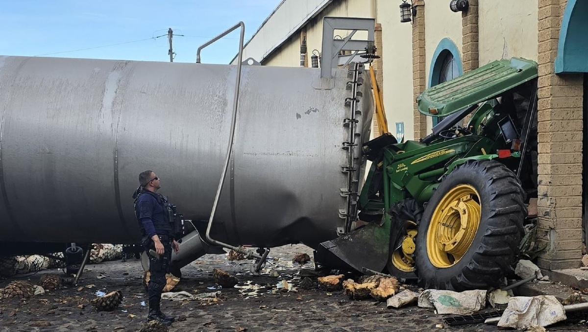 Un alambique salió proyectado luego de la explosión (Foto: Cortesía)