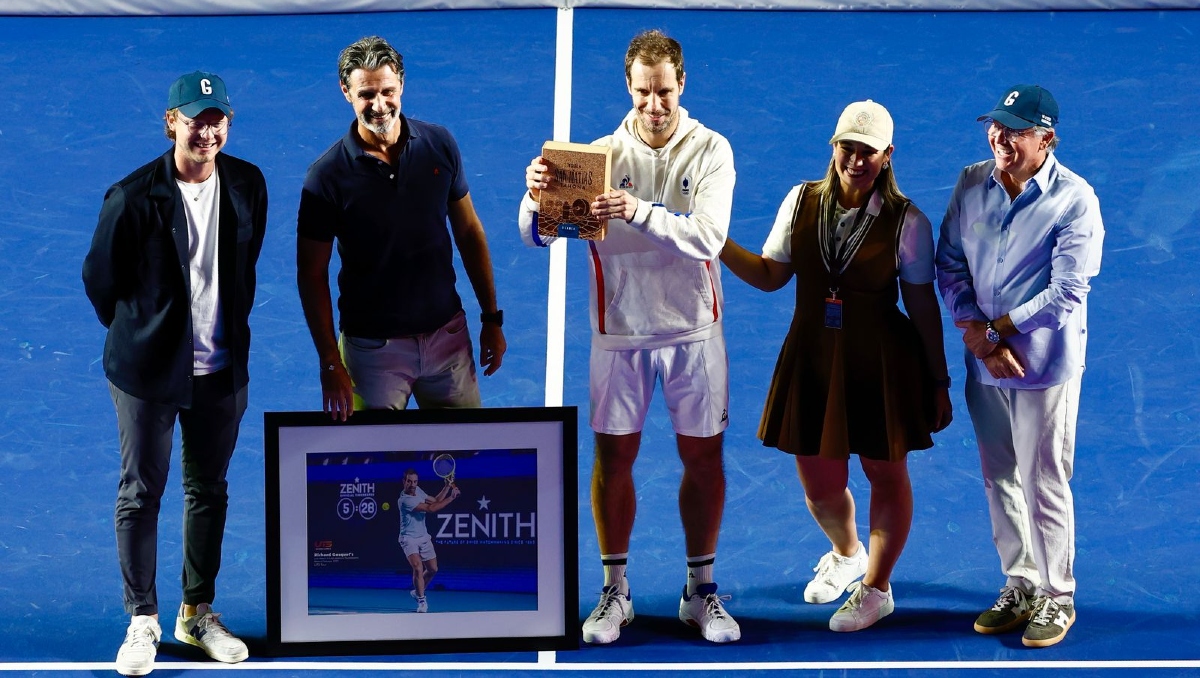 Con un reconocimiento se retiró Richard Gasquet de la cancha tapatía (Foto: Cortesía)