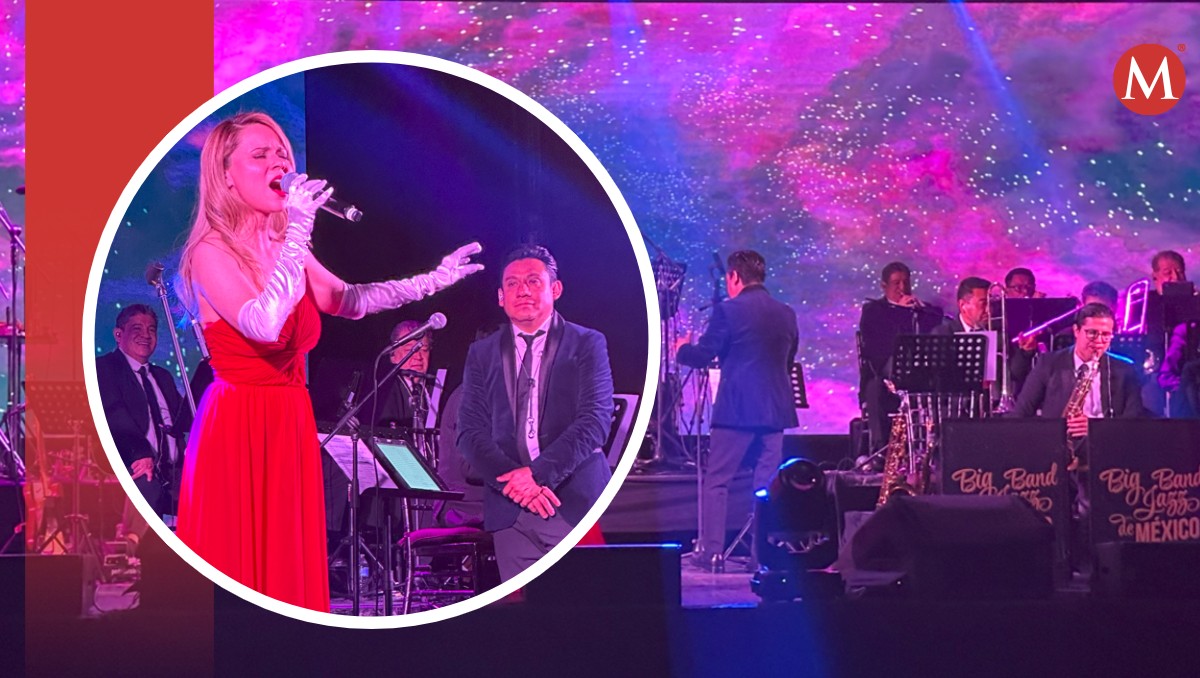 Marisol Castillo y 'La Big Band Jazz de México' ofrecieron un concierto con los grandes éxitos del bolero y el jazz.
