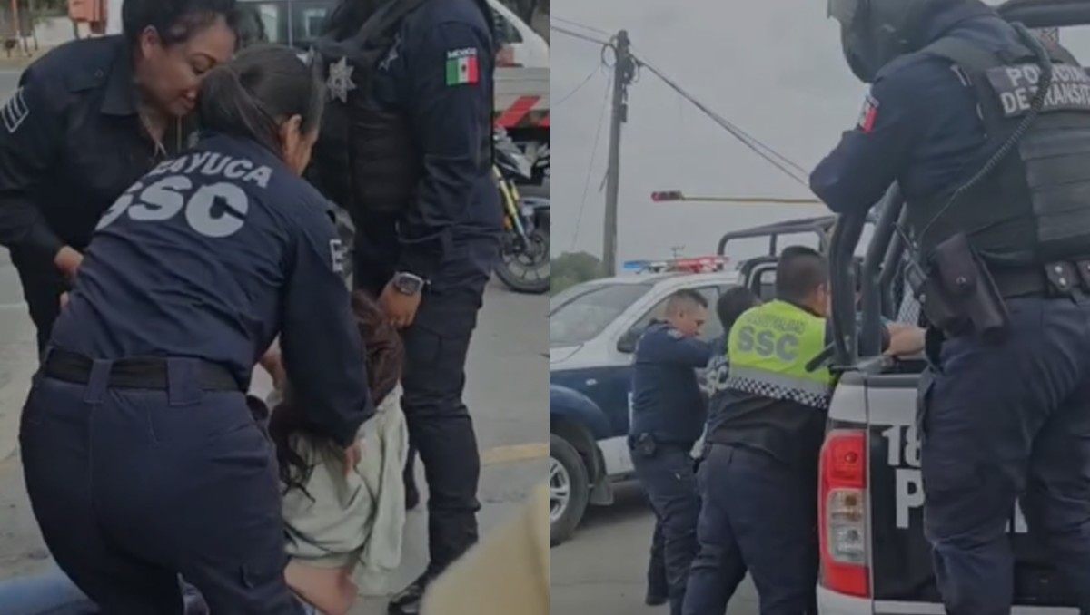 Policía de Tizayuca protagonizaron violenta detención de motociclistas