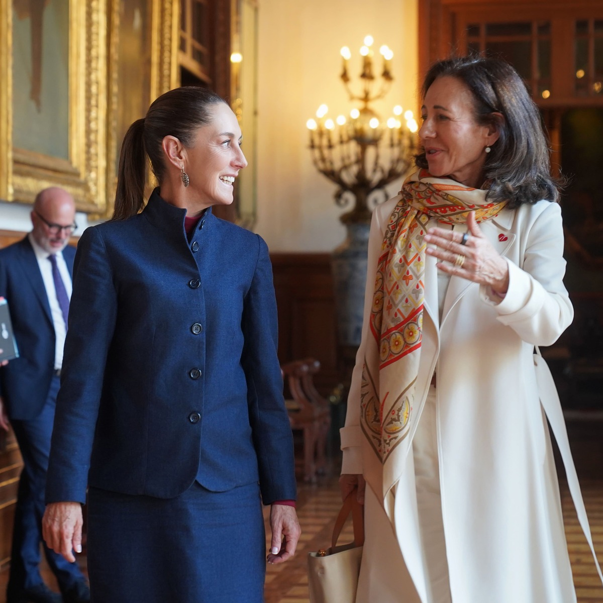 En Palacio Nacional, Sheinbaum y Ana Botín acuerdan inversiones en el país. | Foto: Especial