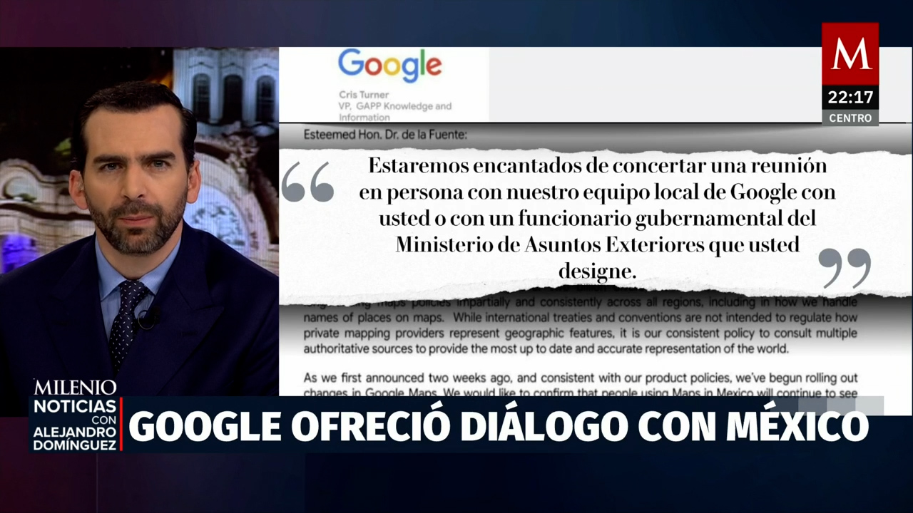 Claudia Sheinbaum presenta respuesta de Google sobre la solicitud de nombrar el Golfo de México