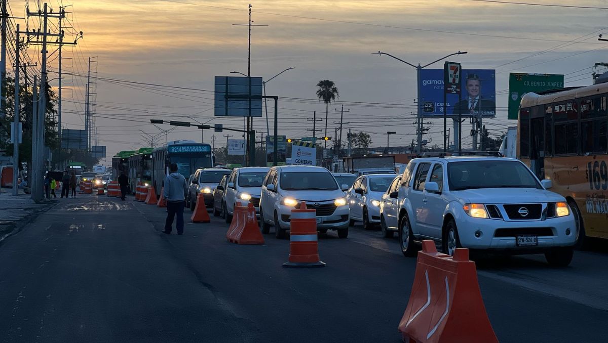 Se generó tráfico intenso en la carretera a Reynosa. Édgar Plata