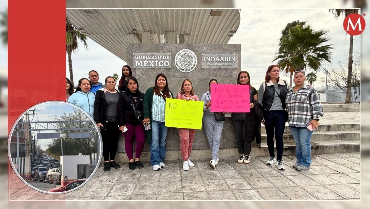 Madres de familia manifestantes en Reynosa. (Cortesía)