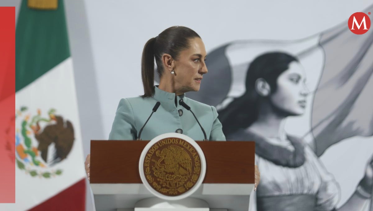 La mandataria durante su conferencia de prensa matutina de hoy en Palacio Nacional. | Jorge Carballo