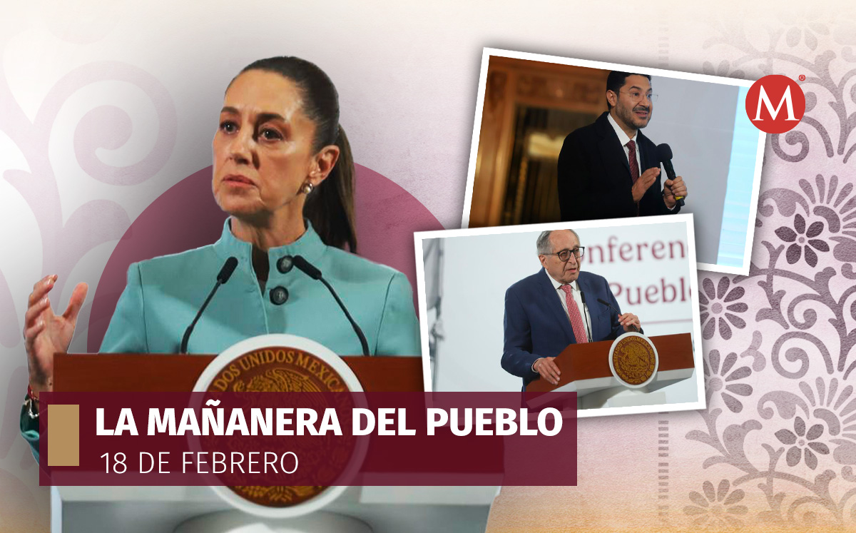 La presidenta Claudia Sheinbaum en La Mañanera del Pueblo desde Palacio Nacional. | Jorge Carballo